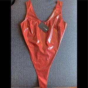 Vinyl bodysuit, never worn, tags attached!